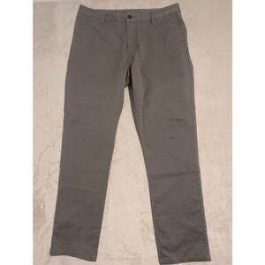 Vuori Collins Chino Pants Men 33 (36x30) Gray Stretch Cotton Stretch Twill V433